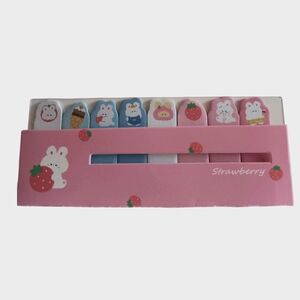Strawberry-Bunny Sticky Tabs Pagemarkers